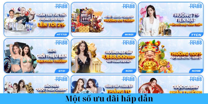 RR88 liên tục tung ra các sự kiện khuyến mãi hấp dẫn dành cho hội viên